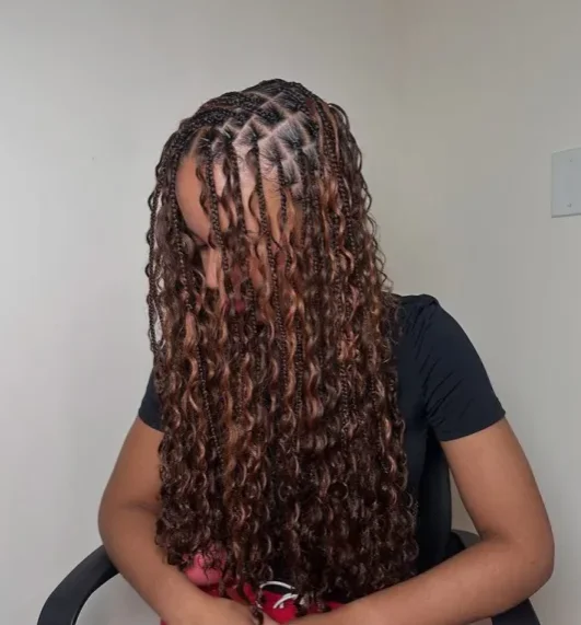 Extra small bohemian braids